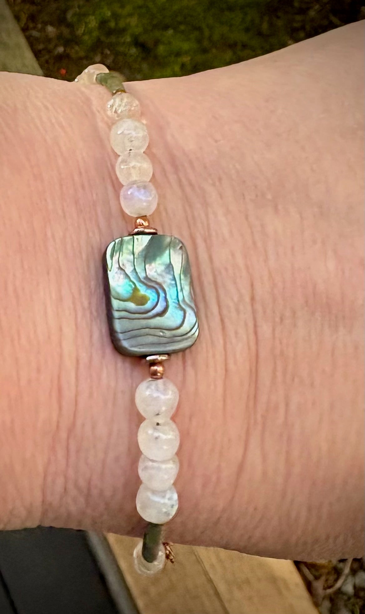 Thetis Bracelet - Abalone, Moonstone, Jade, Misty Quartz
