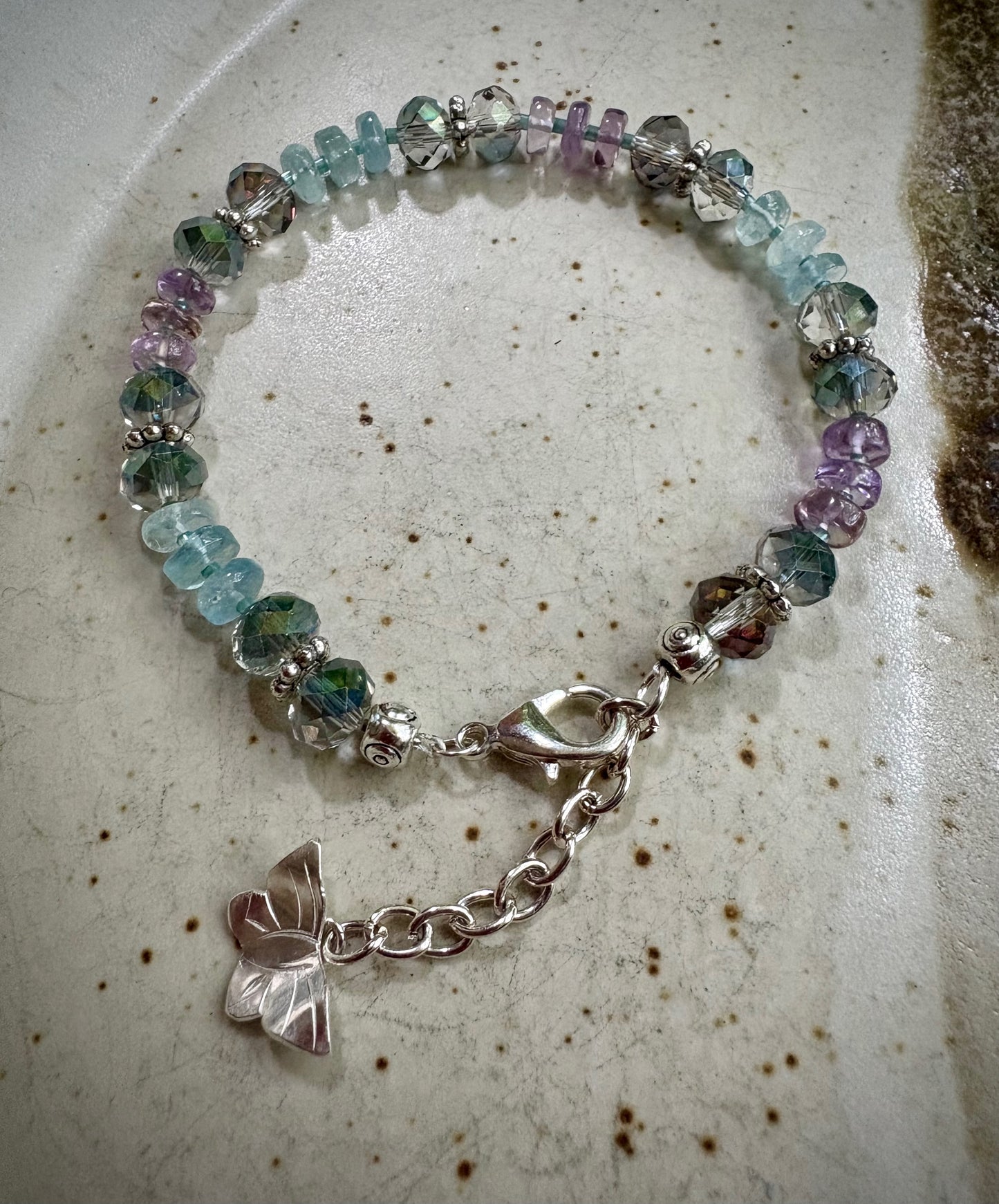 Nymera Bracelet - Czech Crystal and Fluorite