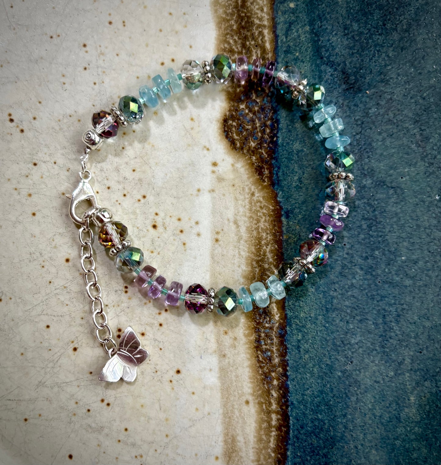 Nymera Bracelet - Czech Crystal and Fluorite