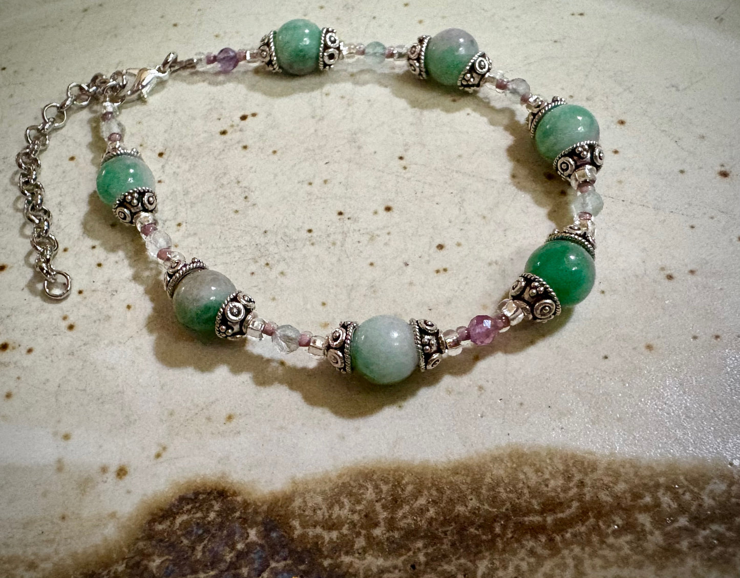 Lunessa Bracelet - Fluorite and Faceted Fluorite