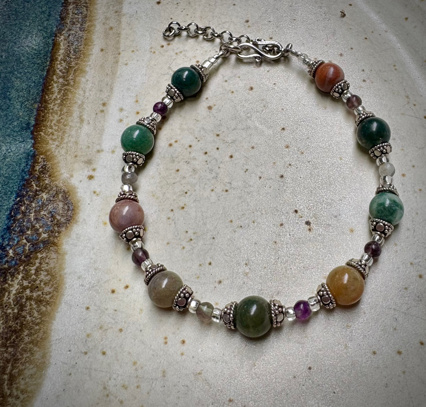 Lunara Bracelet - Fancy Jasper and Fluorite