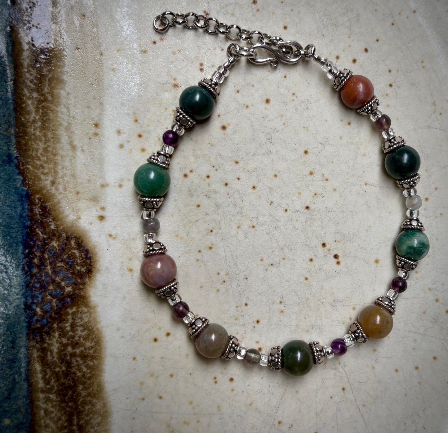 Lunara Bracelet - Fancy Jasper and Fluorite