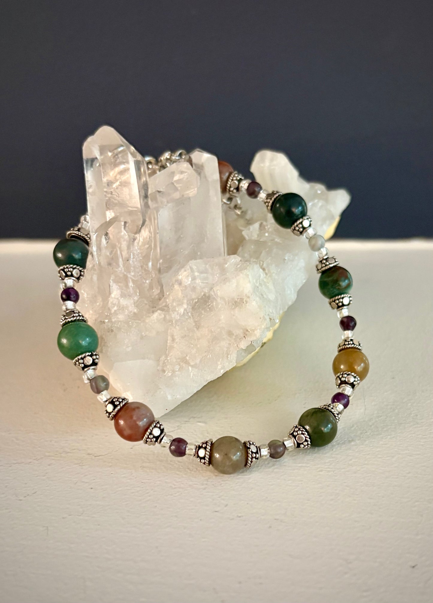 Lunara Bracelet - Fancy Jasper and Fluorite