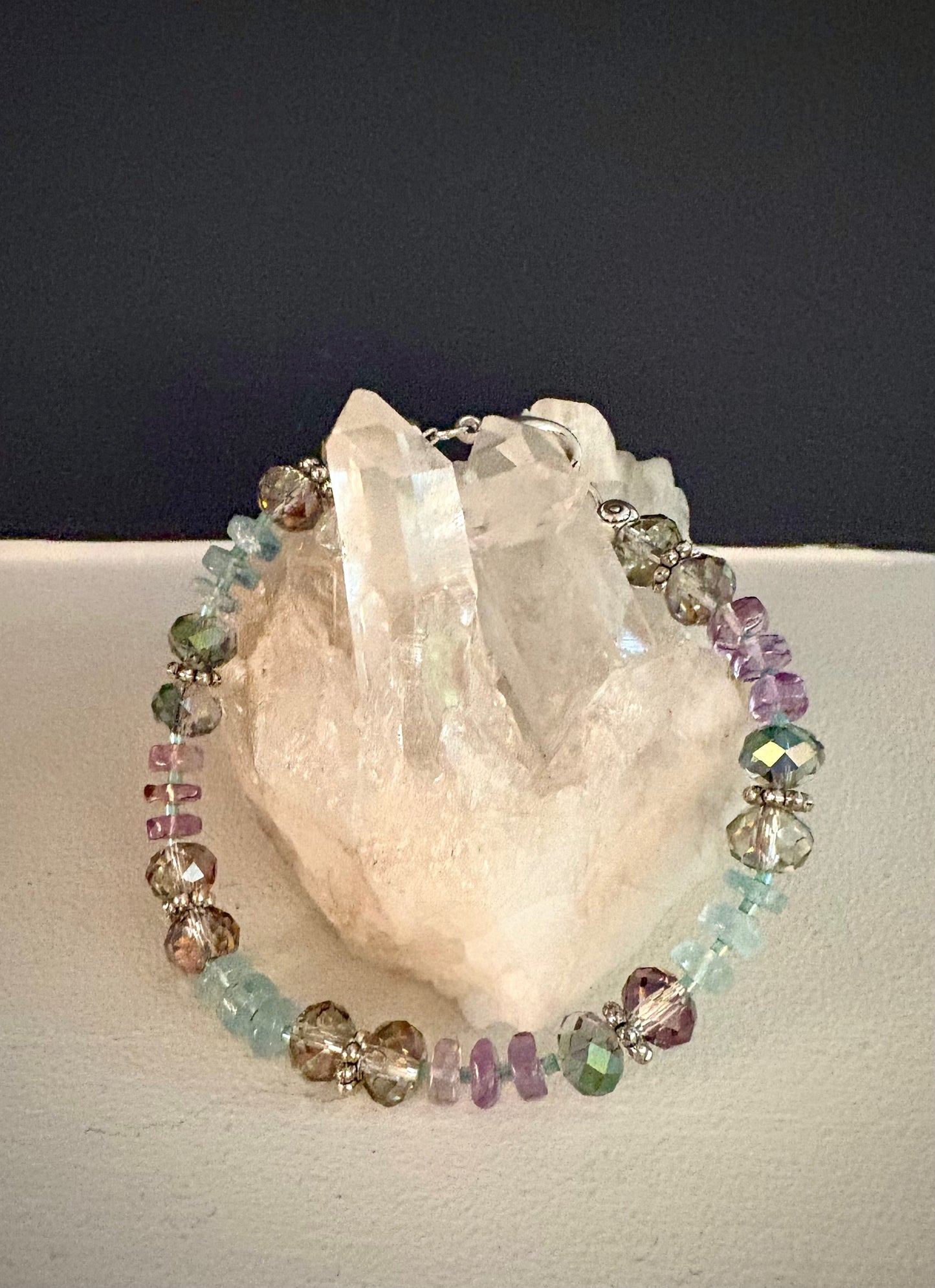 Nymera Bracelet - Czech Crystal and Fluorite