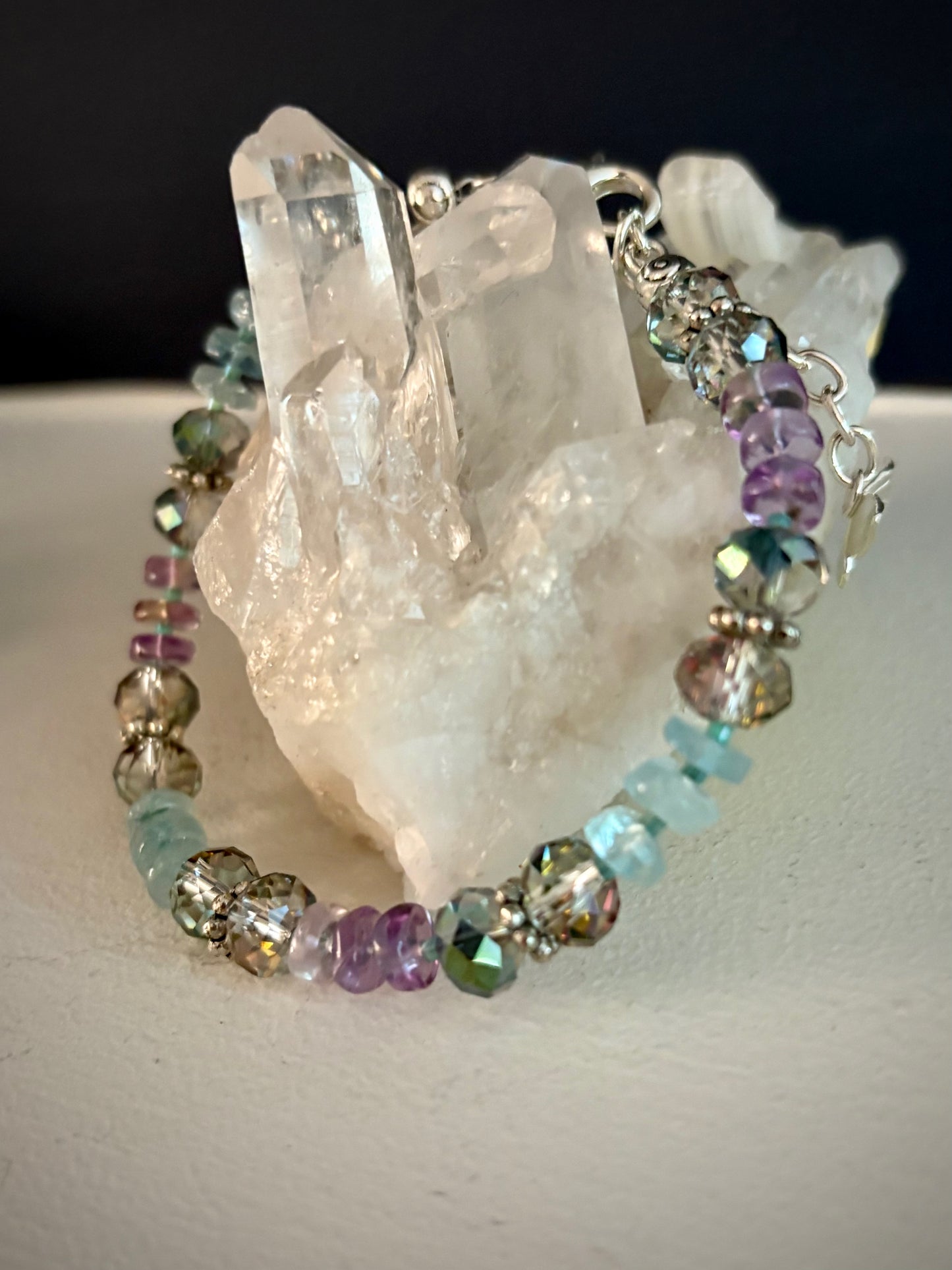 Nymera Bracelet - Czech Crystal and Fluorite