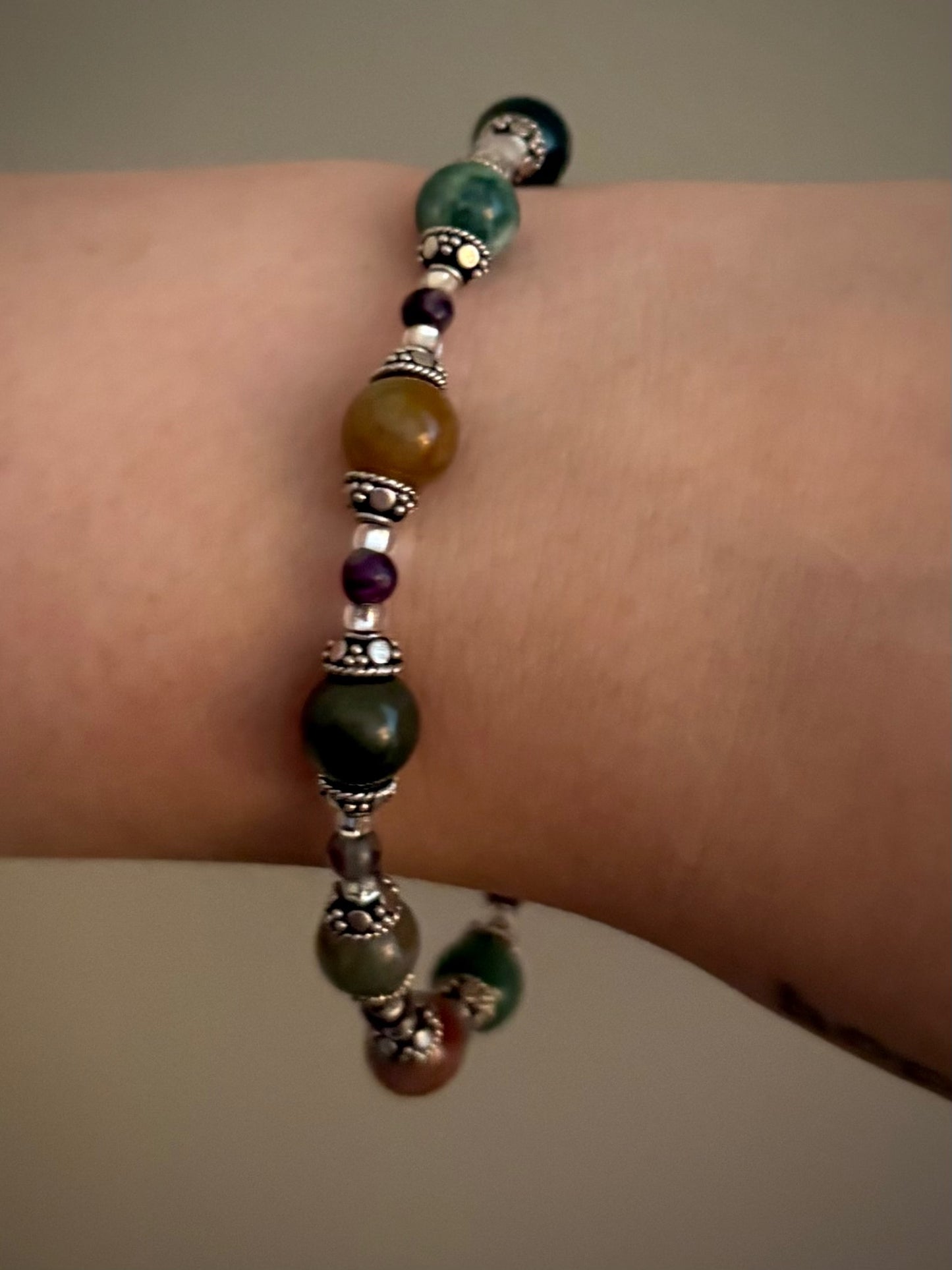 Lunara Bracelet - Fancy Jasper and Fluorite