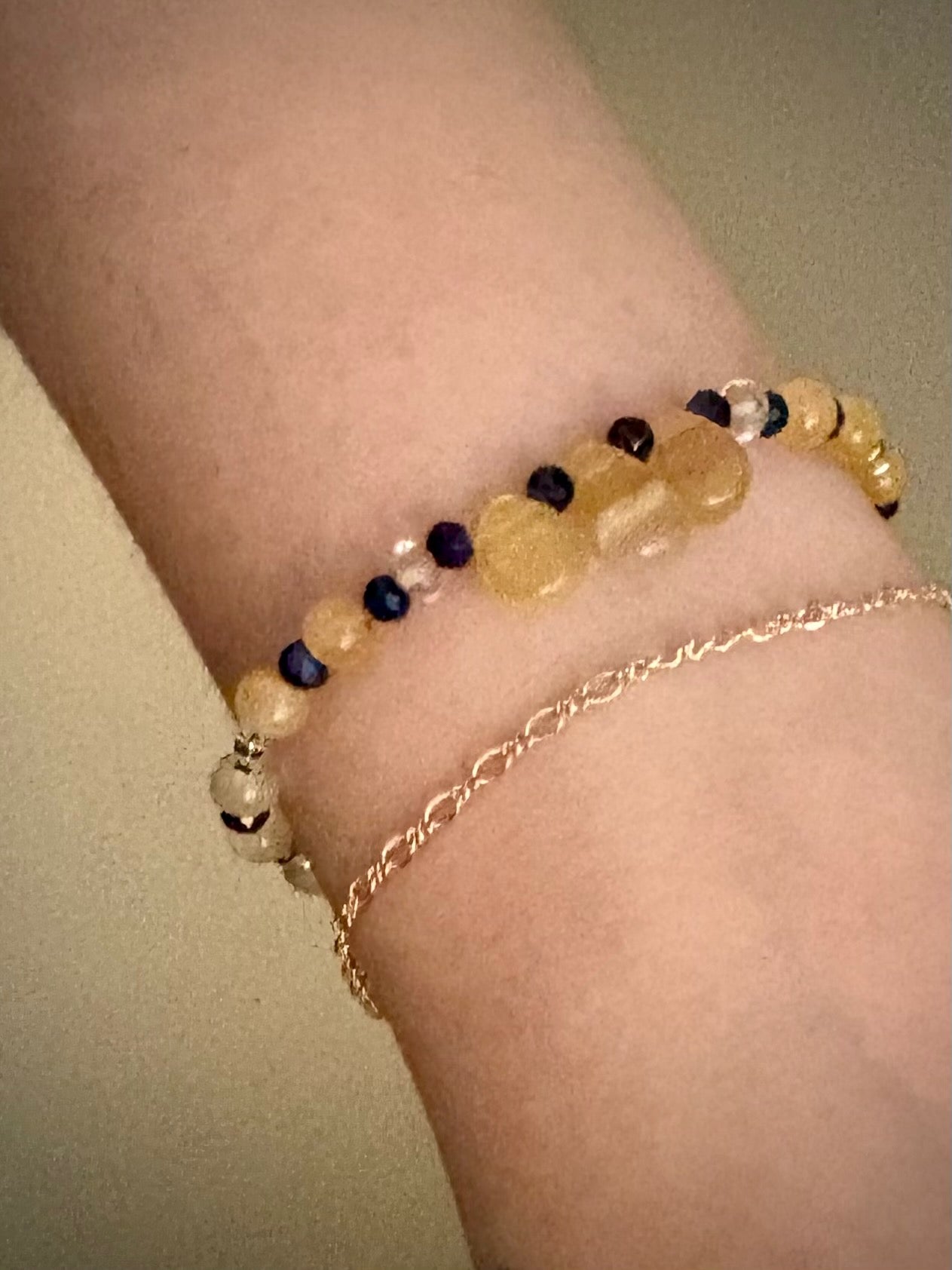 Mistral Bracelet - Citrine and Crystal