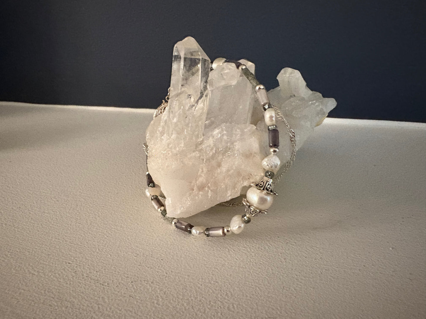 Pearline Bracelet - Pearl, Abalone, Jade