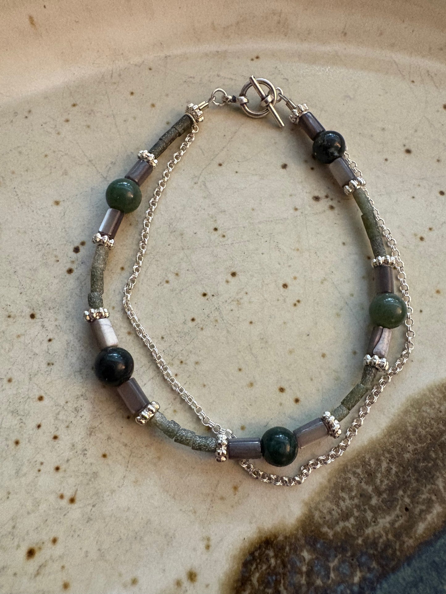 Cascadia Bracelet - Jade, Abalone