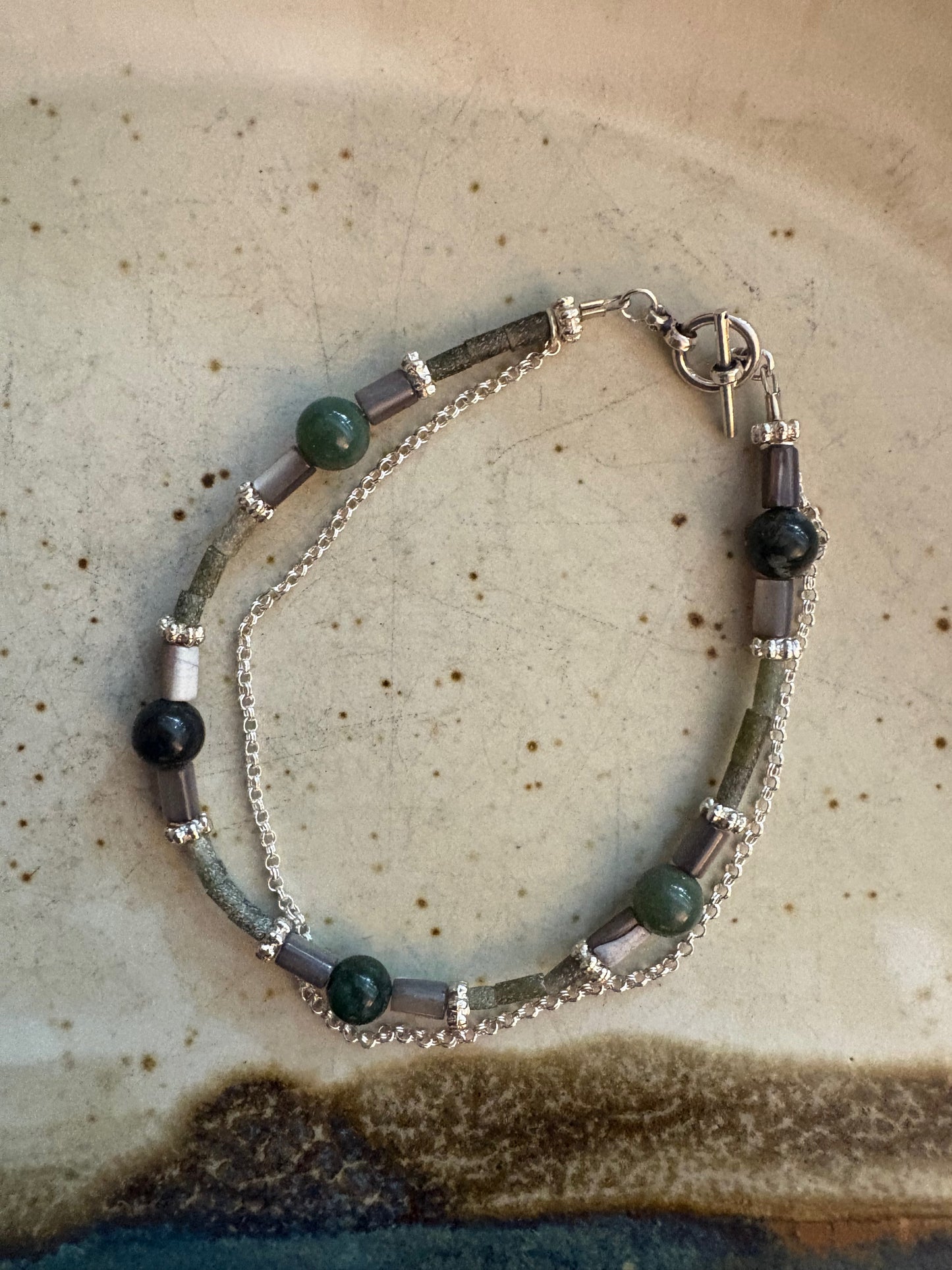 Cascadia Bracelet - Jade, Abalone