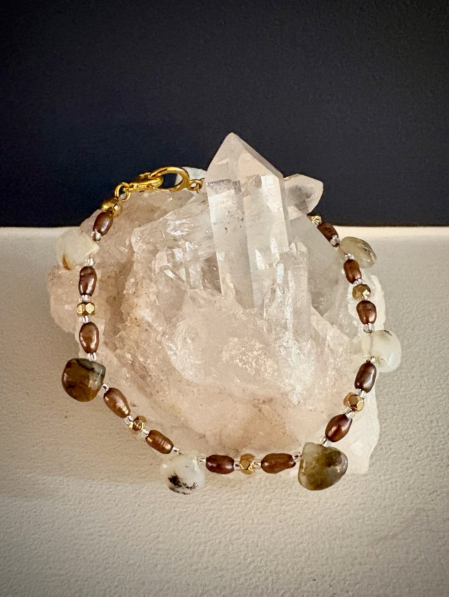 Akraia Bracelet - pearl and agate