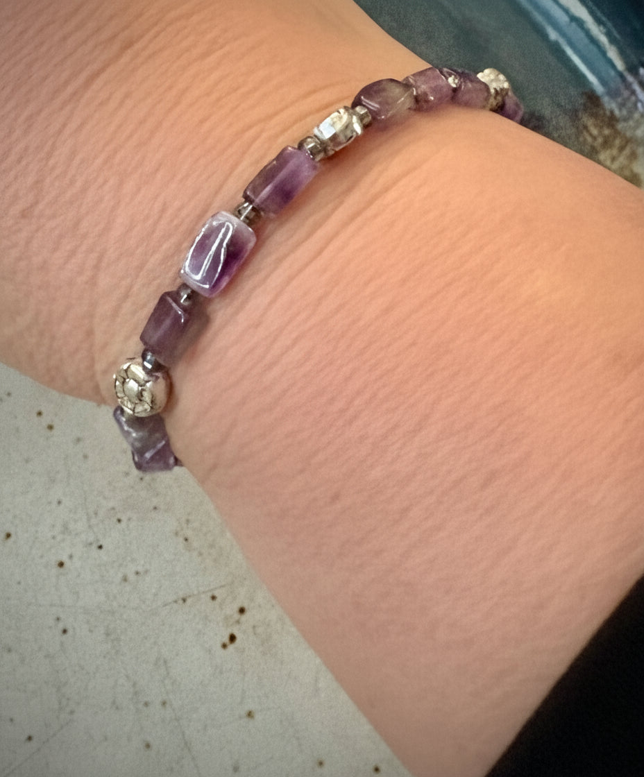 Chania Bracelet - Chevron Amethyst