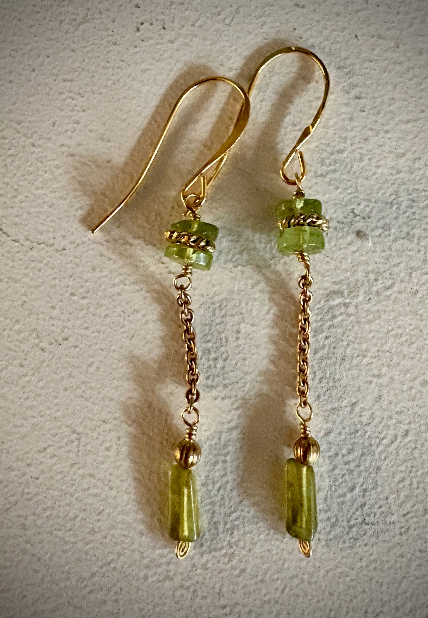 Delfina Earrings - Green Garnet