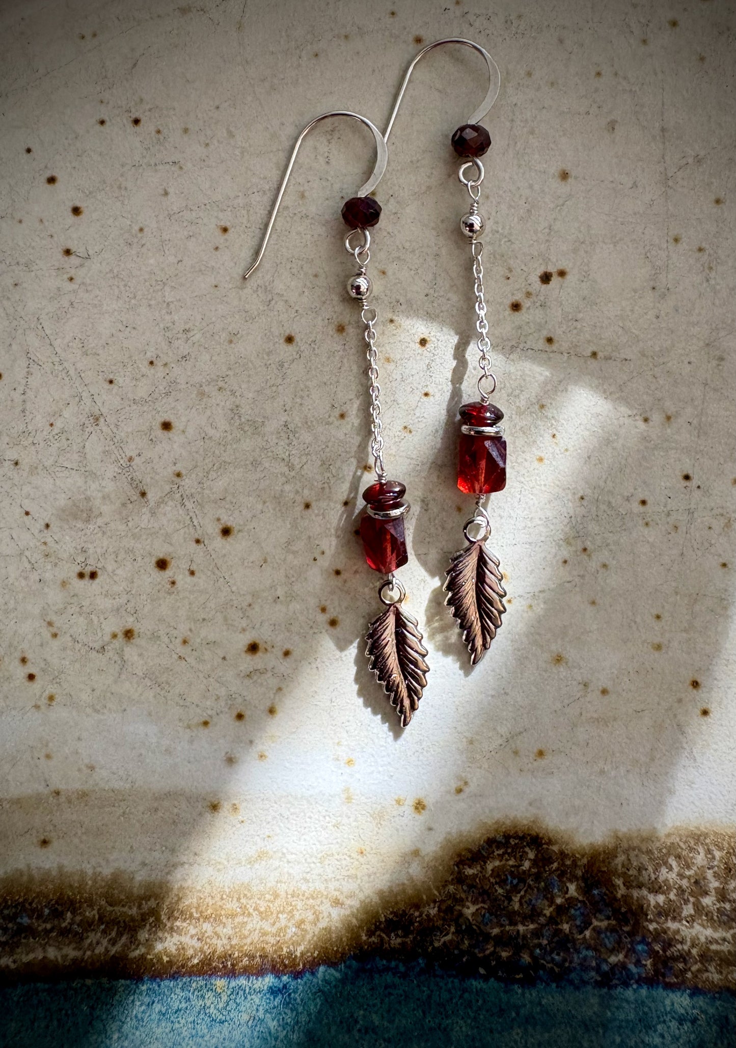 Paula Earrings - Garnet