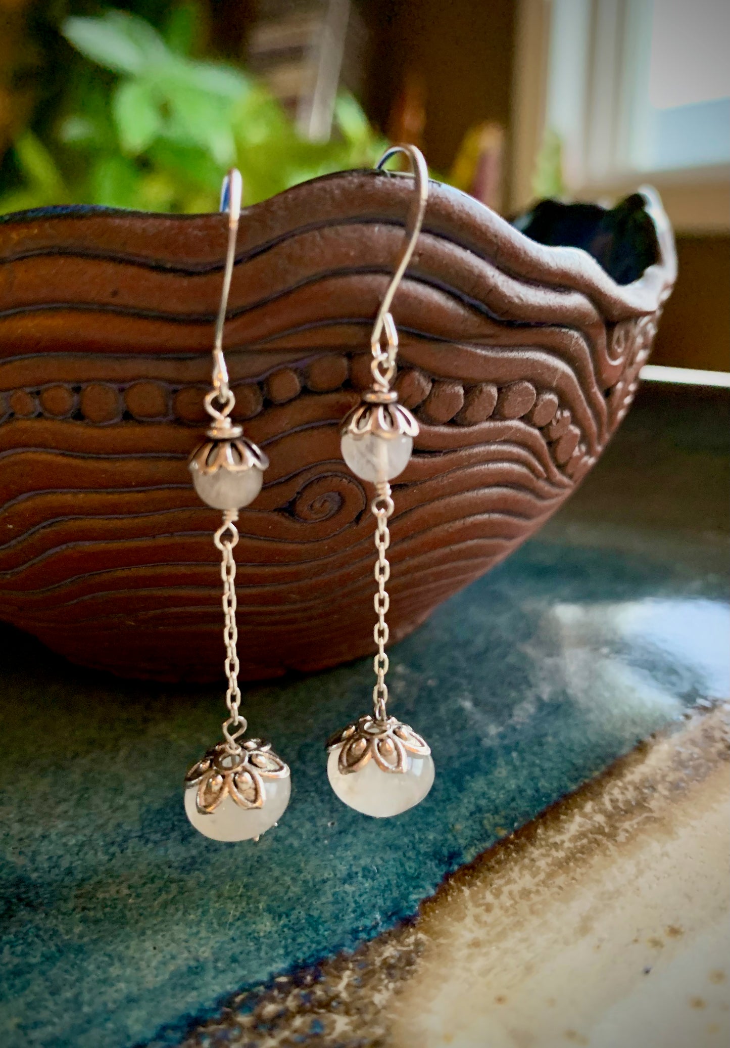 Camino Earrings - Moonstone Drops