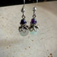 Azucar Earrings - Aquamarine and Dark Purple Fluorite