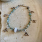 Cordelia Bracelet - moonstone, amazonite, seed beads, and dangles