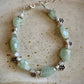 Alcyone Bracelet - Prehnite and Freshwater Pearl