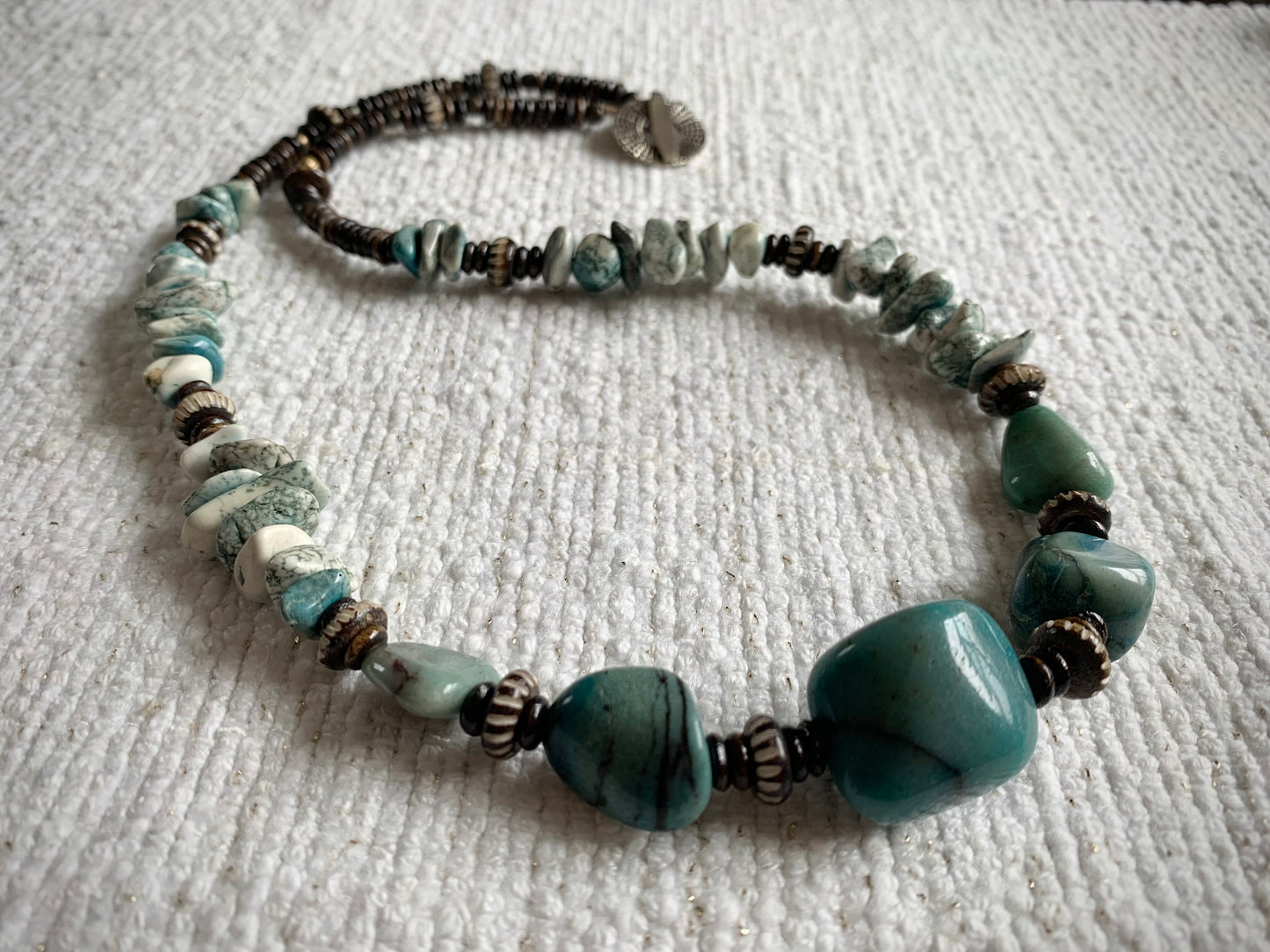 Celeste Necklace - Chrysocolla and Tree Agate