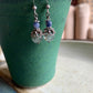 Abrazo Earrings - Green Phantom Quartz and Sodalite