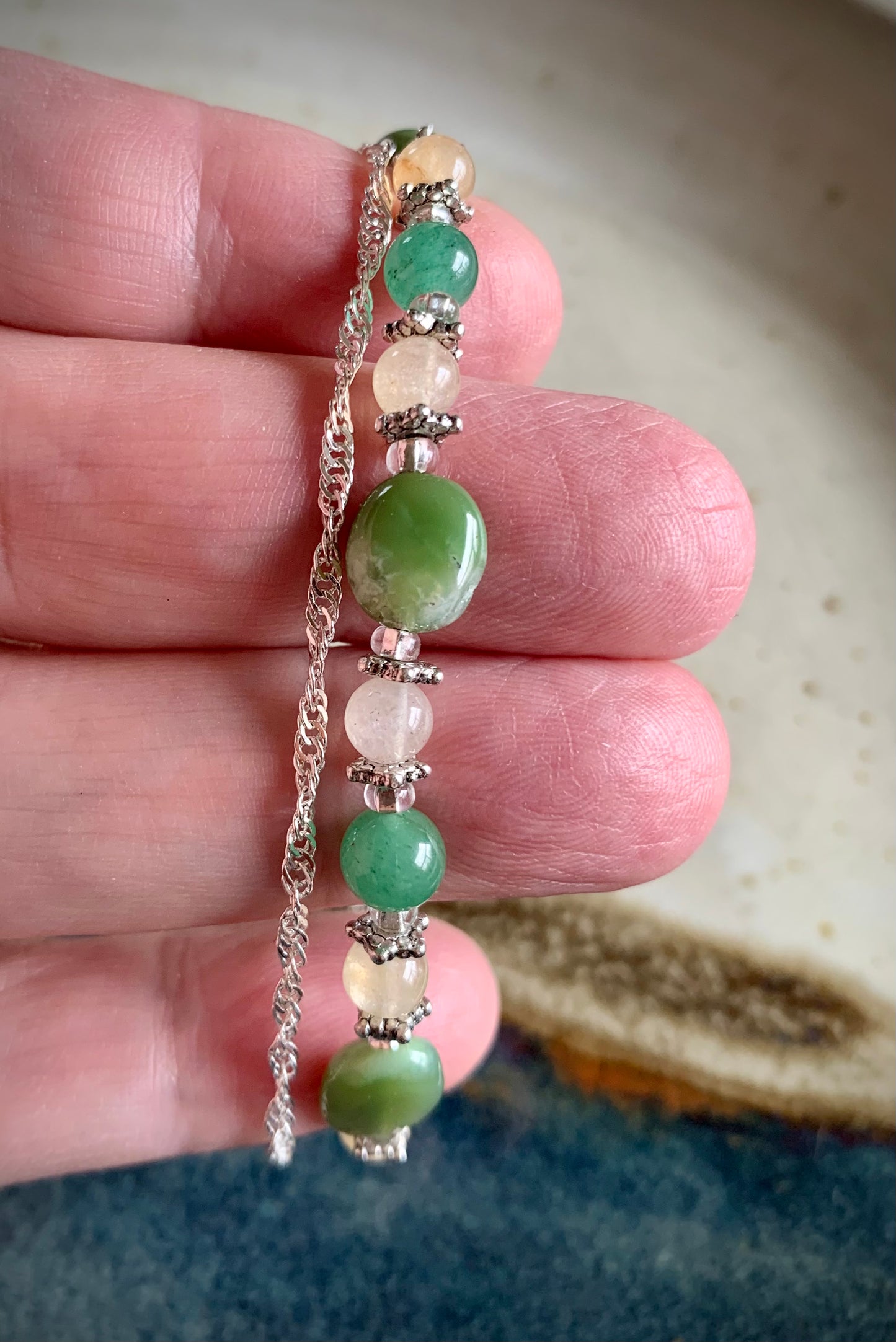 Kyrene Bracelet - Green Aventurine with Citrine and Green Garnet