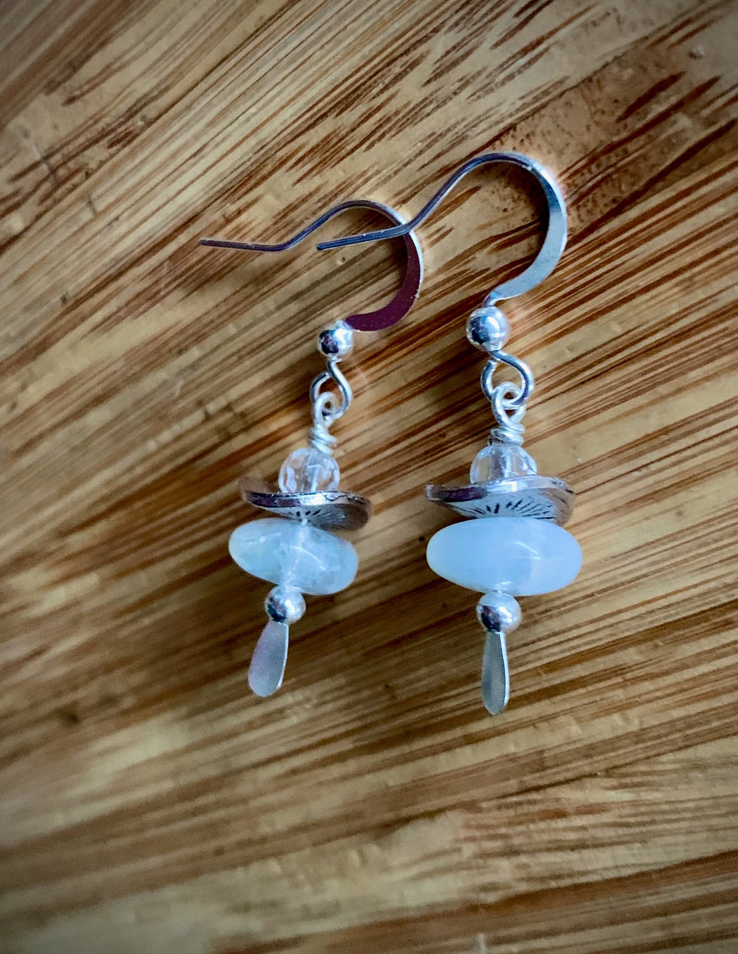 Luminoso Earrings - Moonstone and Quartz