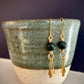 Morea Earrings - Ziosite and Gold Dangles