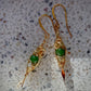 Hiedra Earrings - Gold Wire Wrapped Green Aventurine and Amazonite