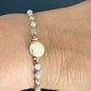 Enceladus Bracelet - Freshwater Coin Pearl with Amazonite and Fluorite