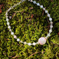 Enceladus Bracelet - Freshwater Coin Pearl with Amazonite and Fluorite