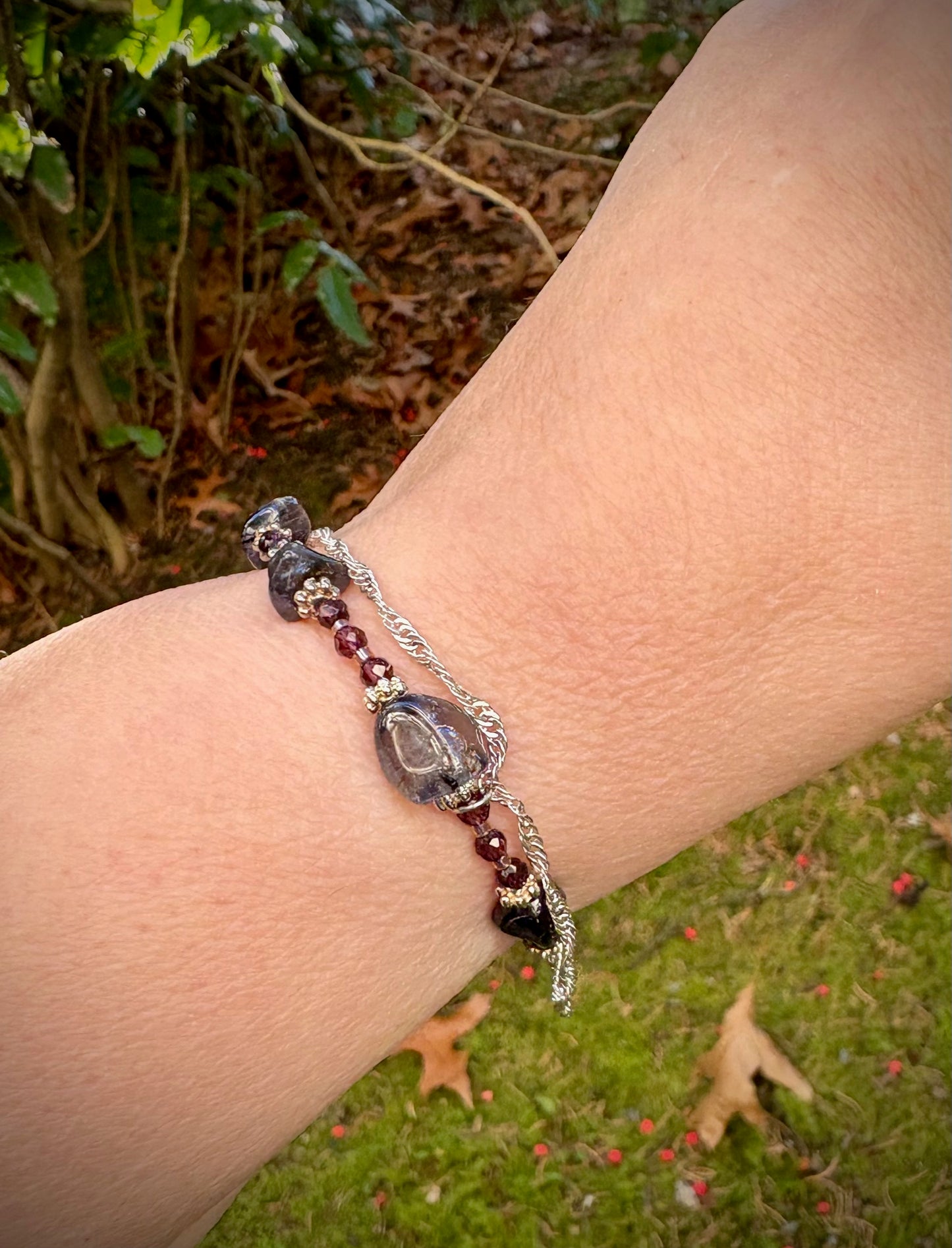 Ione Bracelet - Iolite, Purple Crystal