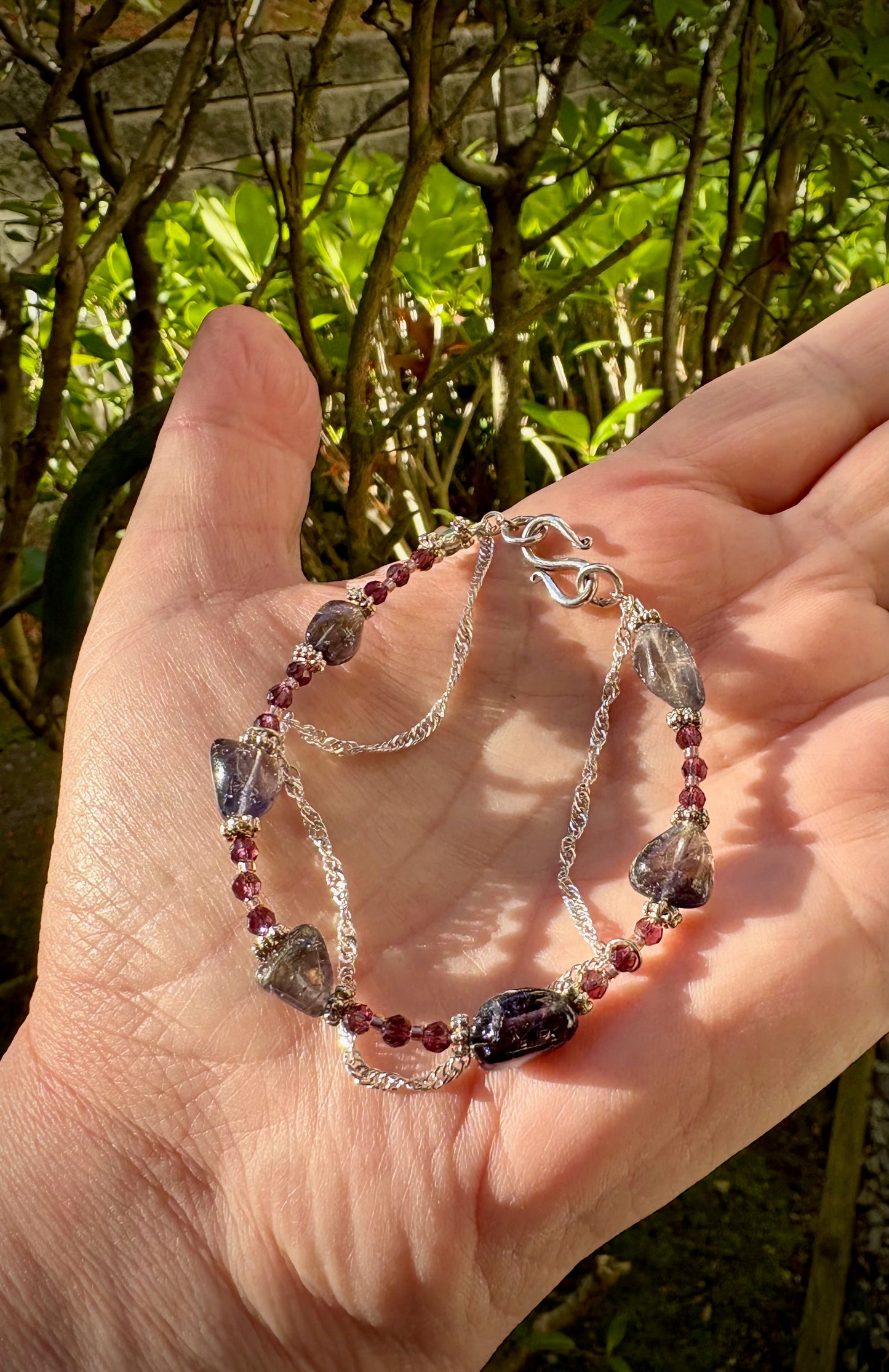 Ione Bracelet - Iolite, Purple Crystal