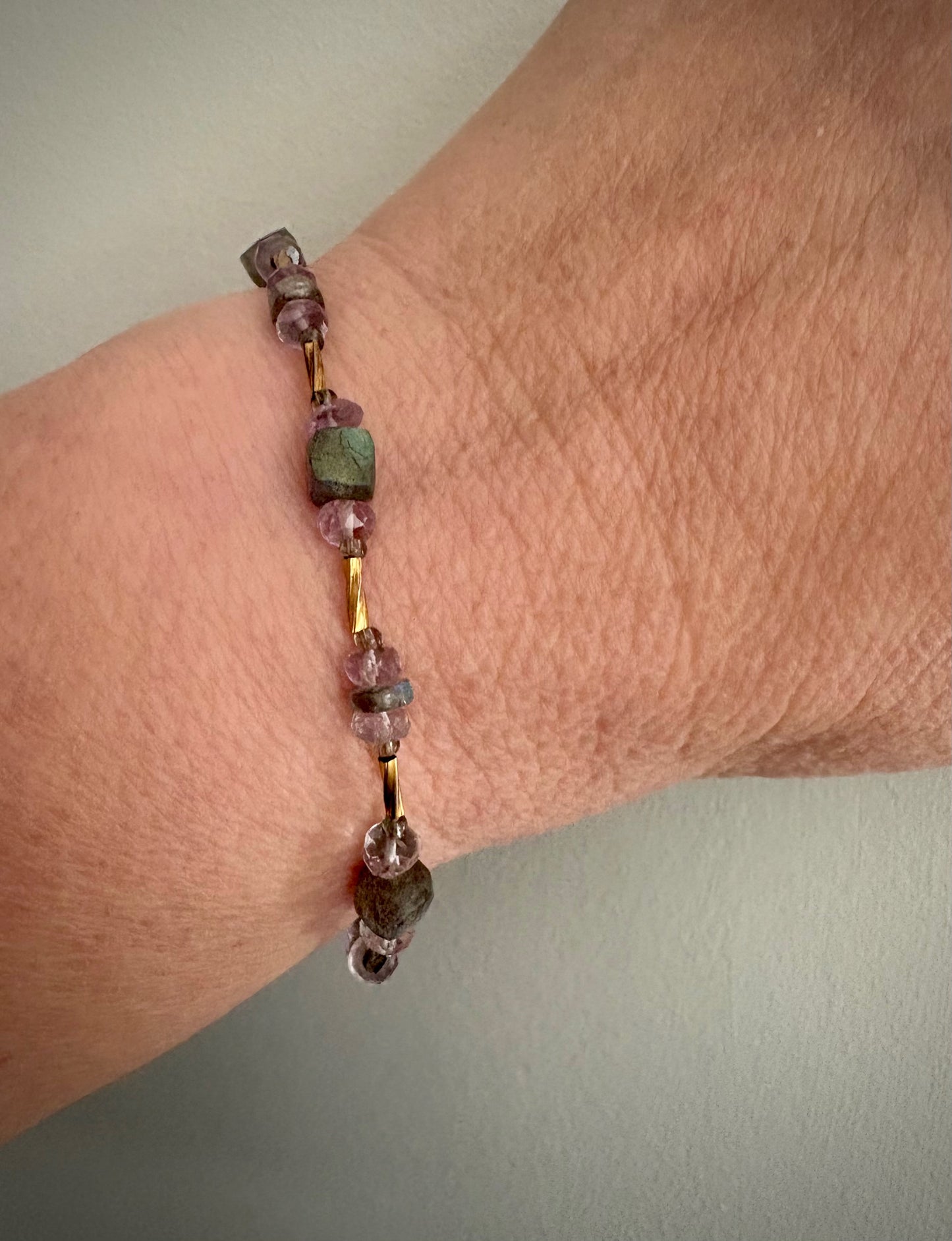 Phoebe Bracelet - Labradorite, Fluorite