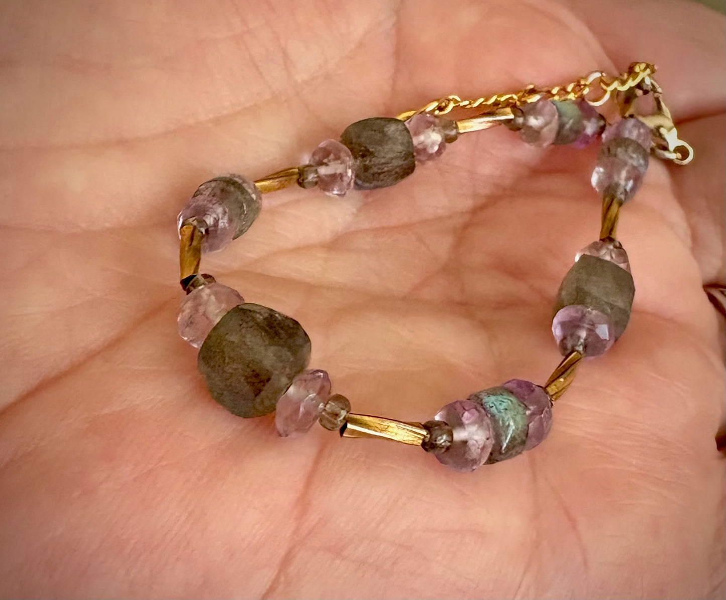 Phoebe Bracelet - Labradorite, Fluorite