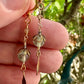 Madreselva Earrings - Fluorite and Green Garnet