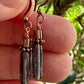 Viento Earrings - Blue and Lavender Crystal with Copper