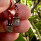 Valle Earrings - Labradorite and Garnet with Copper