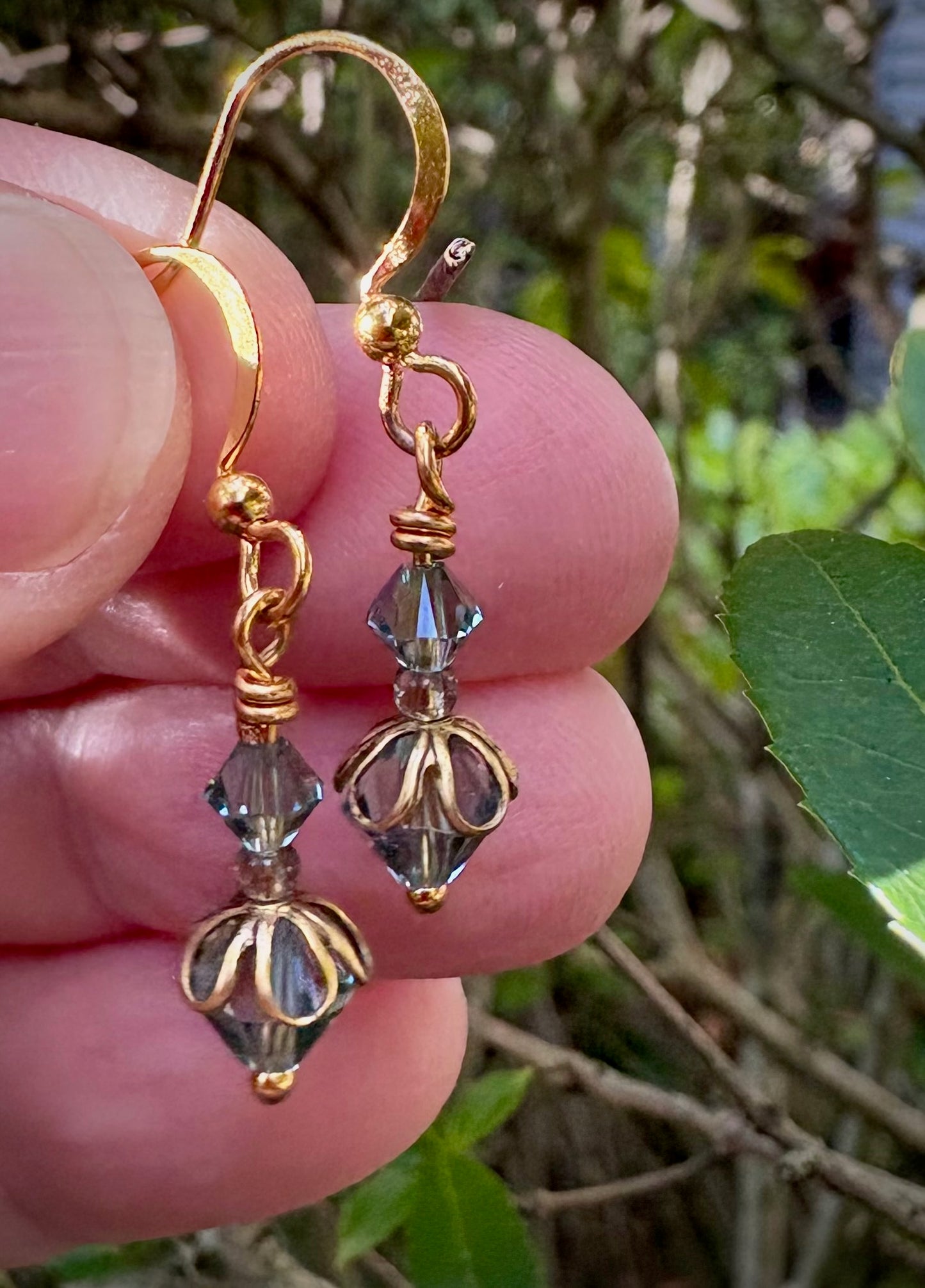 Playa Earrings - Crystal and Gold