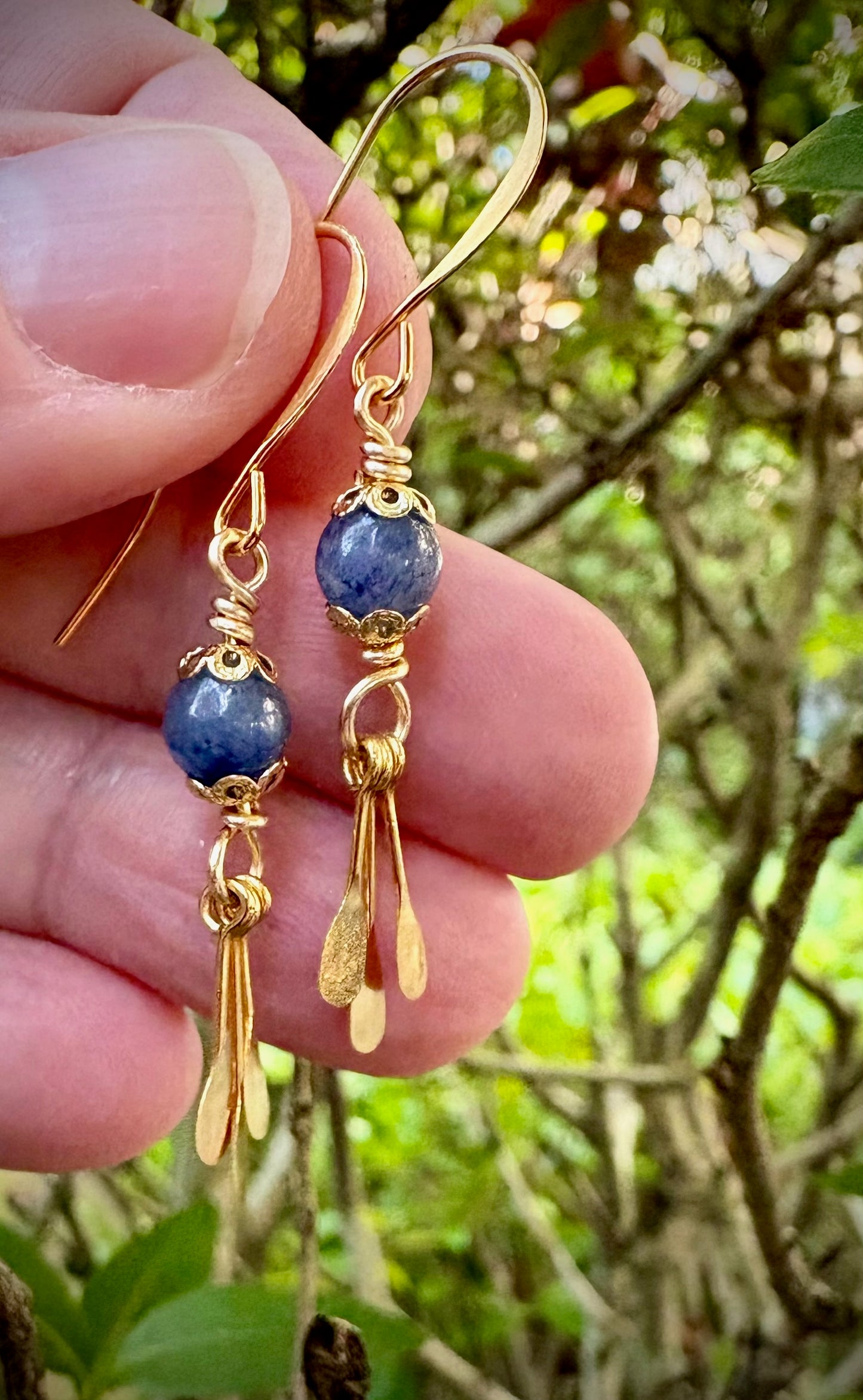 Lago Earrings - Blue Aventurine