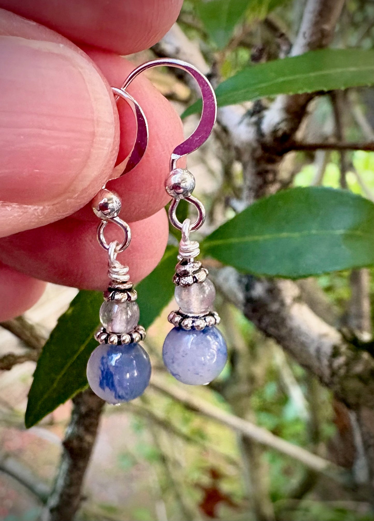 Paloma Earrings - Blue Aventurine and Labradorite