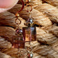 Ardiente Earrings - Faceted Tourmaline and Peacock Pearl