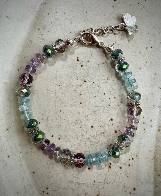 Nymera Bracelet - Czech Crystal and Fluorite