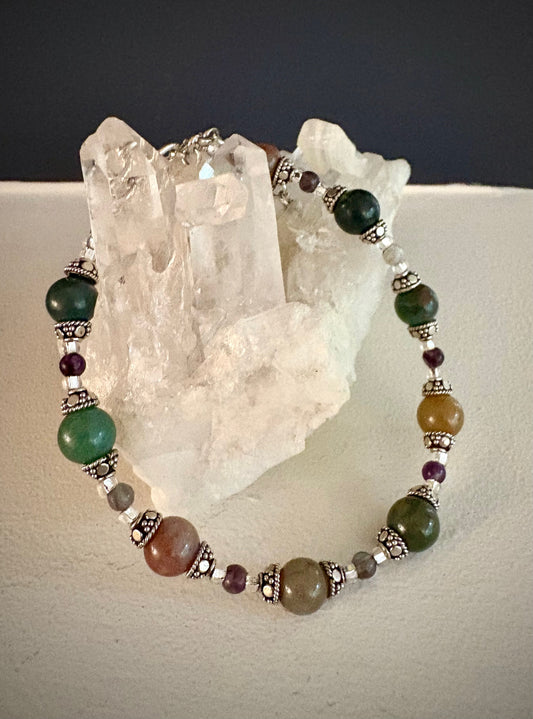 Lunara Bracelet - Fancy Jasper and Fluorite