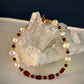 Sylphira Bracelet - Faceted Garnet and Freshwater Pearls