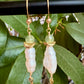 Brillante Earrings - Biwa Freshwater Pearls and Prehnite