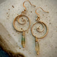 Favorecida Earrings - Fluorite, wire-wrapped