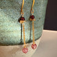 Majestuosa Earrings - Garnet and Strawberry Quartz