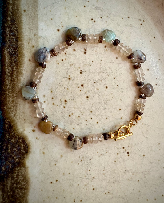 Astelle Bracelet - Agate and Misty Quartz