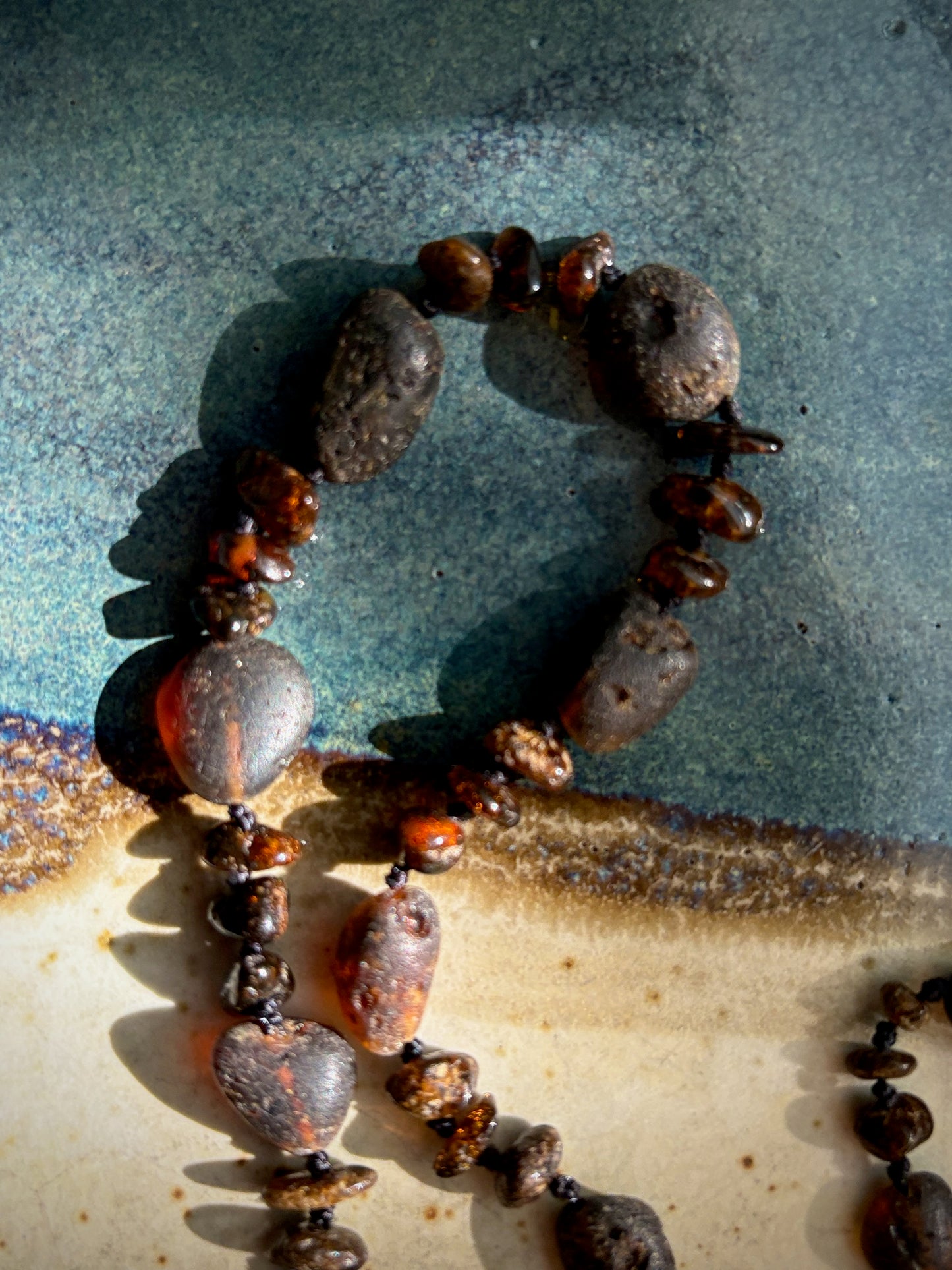 Ambrosia Necklace - Raw Cognac Baltic Amber