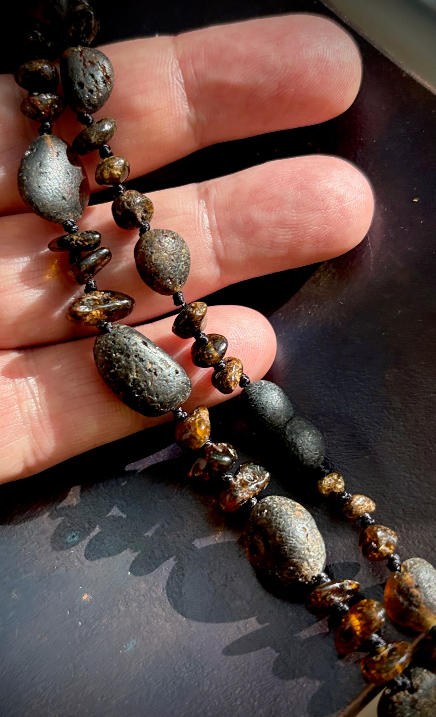 Ambrosia Necklace - Raw Cognac Baltic Amber